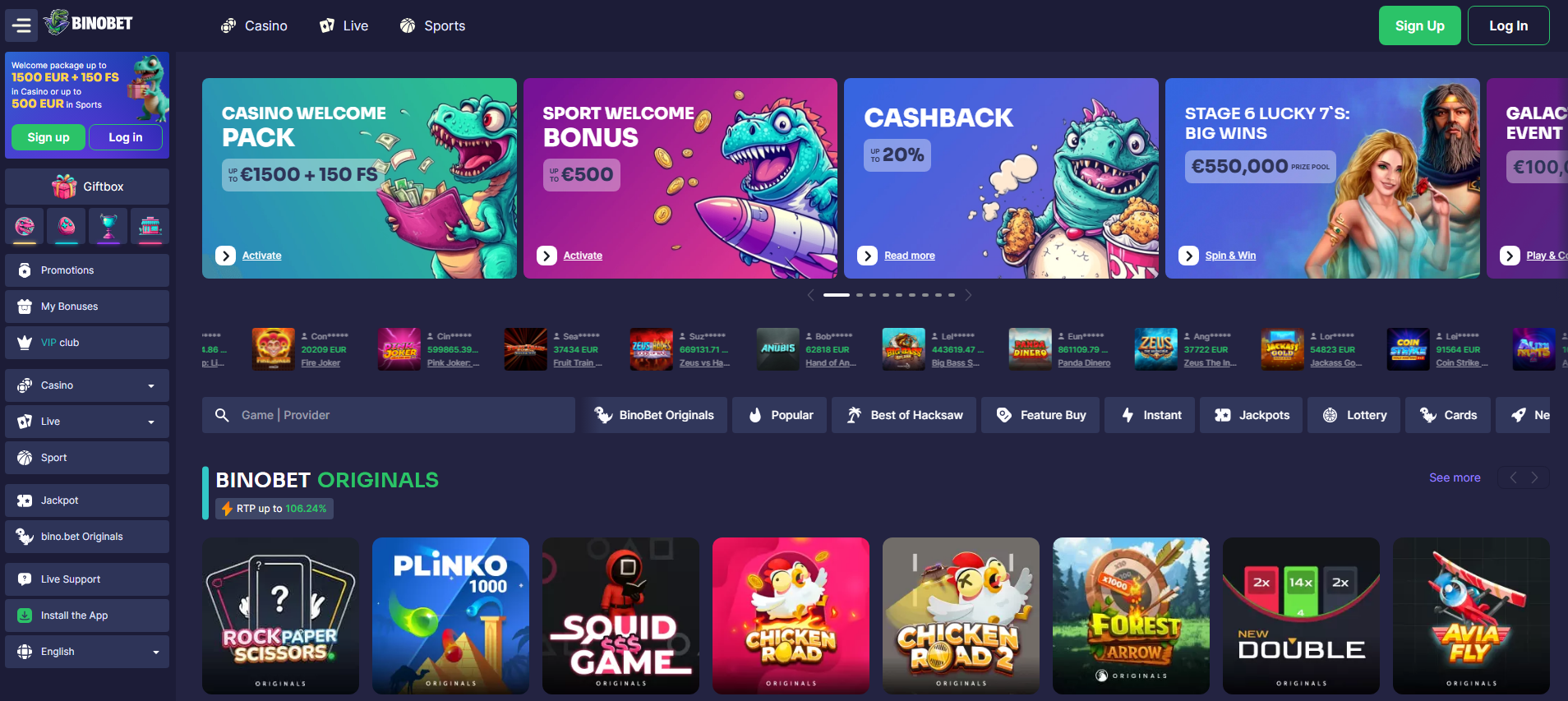 Binobet Bonus