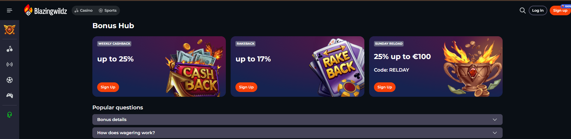 Blazingwildz Bonus