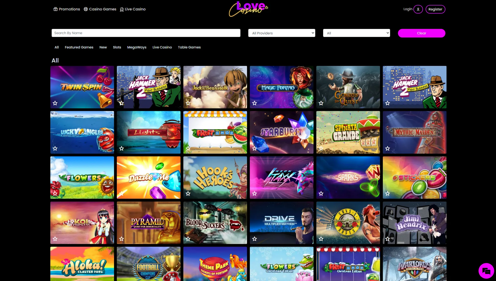 Love Casino Games