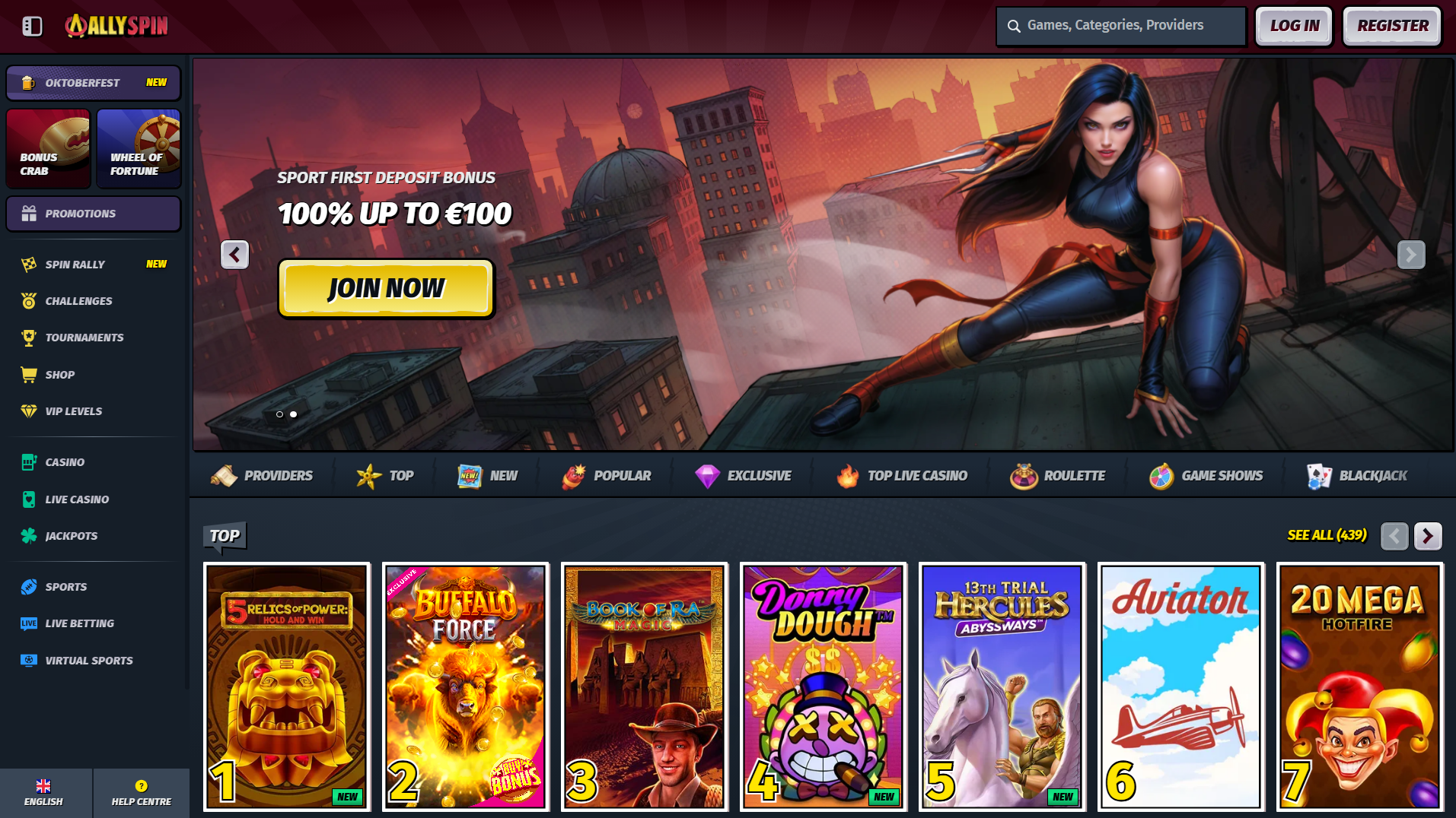 allyspin casino live